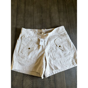Banana Republic Linen Blend Shorts Size Large Beige NEW